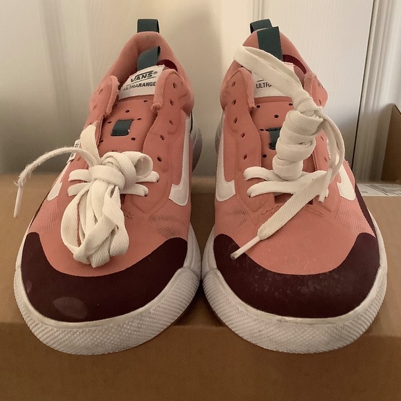 USED Mens 10/Wmns 11.5 Vans Ultrarange EXO Rose Dawn/True Wht Skateboard Shoes - Picture 3 of 7